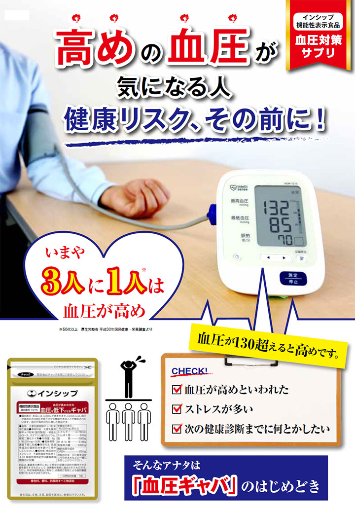 高めの血圧が気になる人、健康リスク、その前に
