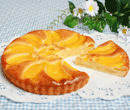 桃のアーモンドケーキ