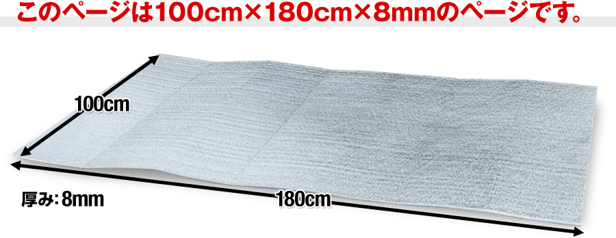 アルミレジャーマット・銀マット《アルミロールマットの折畳みタイプ》U-P845 グランドエイト 幅 １ m（長さ1.8 m）