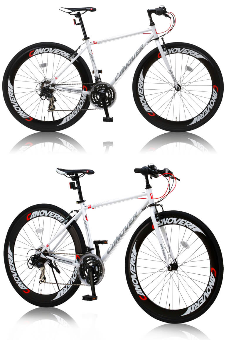 【楽天市場】クロスバイク 700c(700×28C) 自転車 シマノ21段変速 60mmディープリム CANOVER（カノーバー） CAC