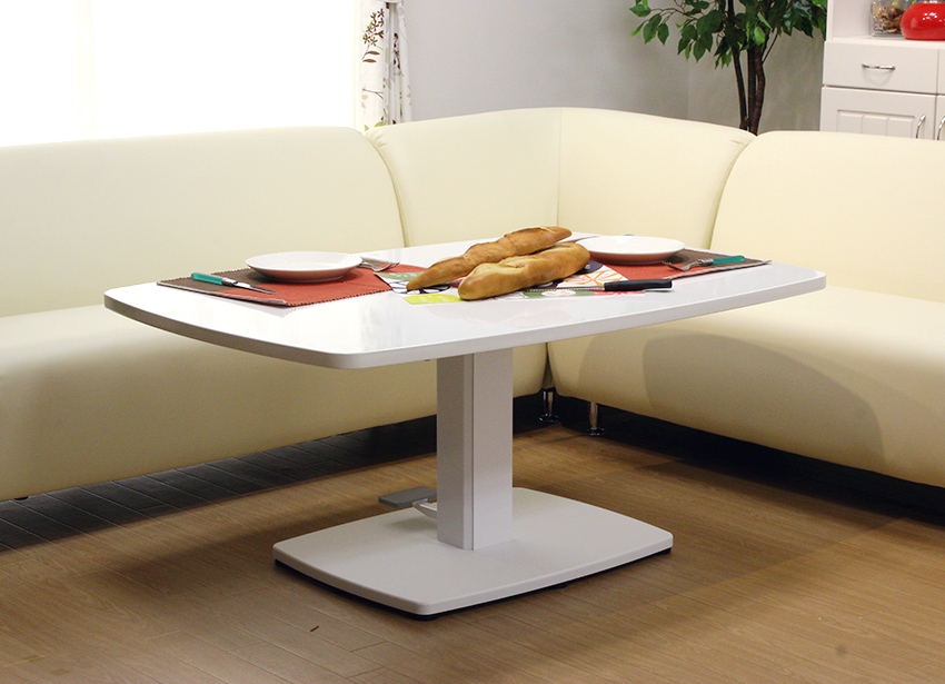 【楽天市場】テーブル ダイニングテーブル 2色 昇降可能テーブル 【送料無料】 幅1200 奥行800 MDF スチール シンプル リビング