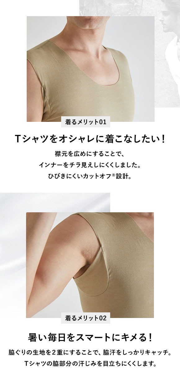 今注目のTシャツ専用インナー「in.T（インティー）」って？ | メンズインナーADIEU bySHIROHATO TREND TOPICS