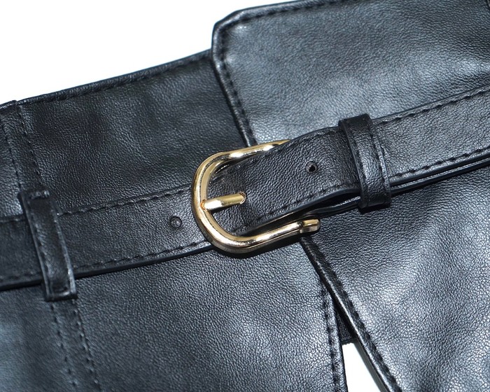 【楽天市場】Leather-touch Highwaist Belt (black) レディース ベルト ハイウエスト 黒 ブラック レザー