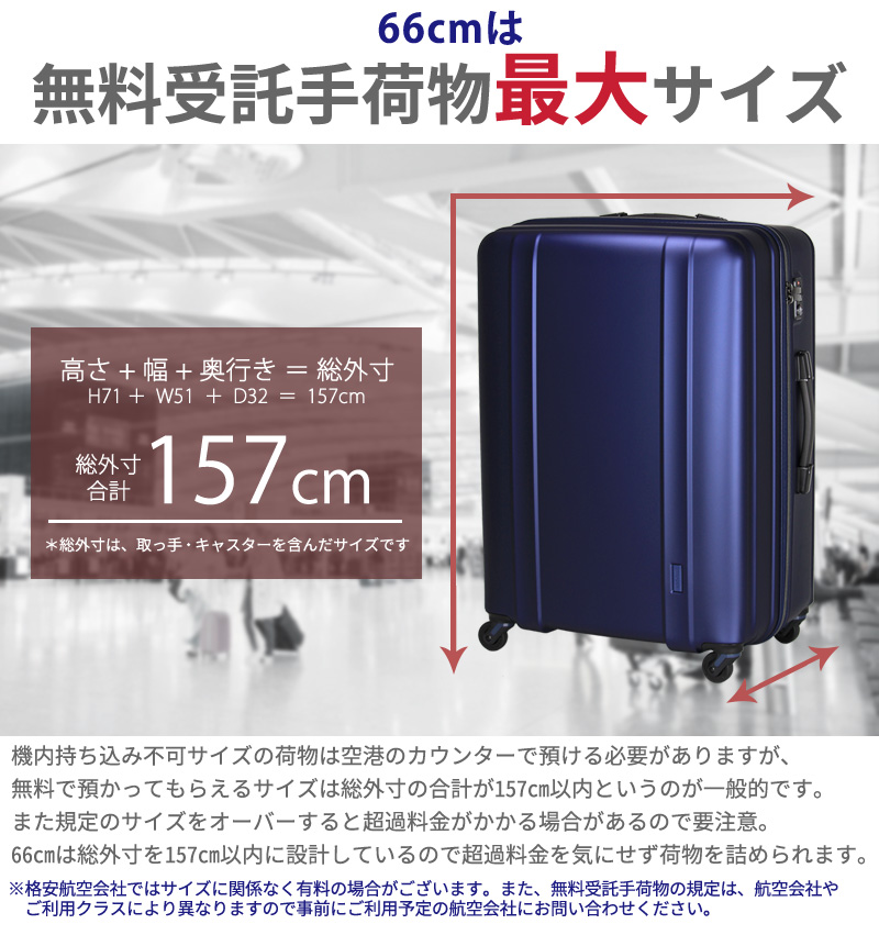 【楽天市場】【OUTLET】スーツケース 超軽量 キャリーケース 大型 Lサイズ無料受託手荷物最大サイズ 大容量 キャリーバッグシフレ