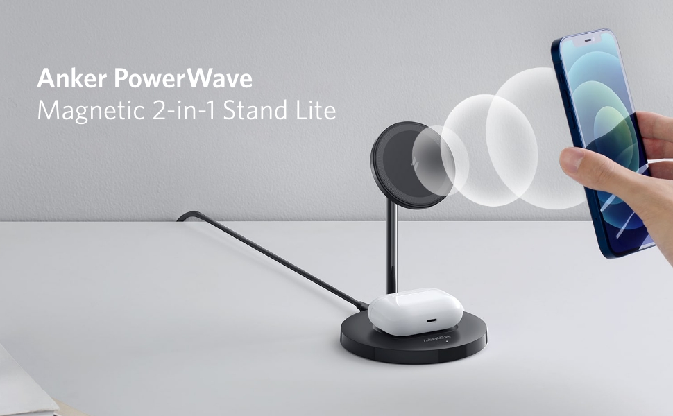楽天市場】Anker PowerWave Magnetic 2-in-1 Stand Lite ワイヤレス 