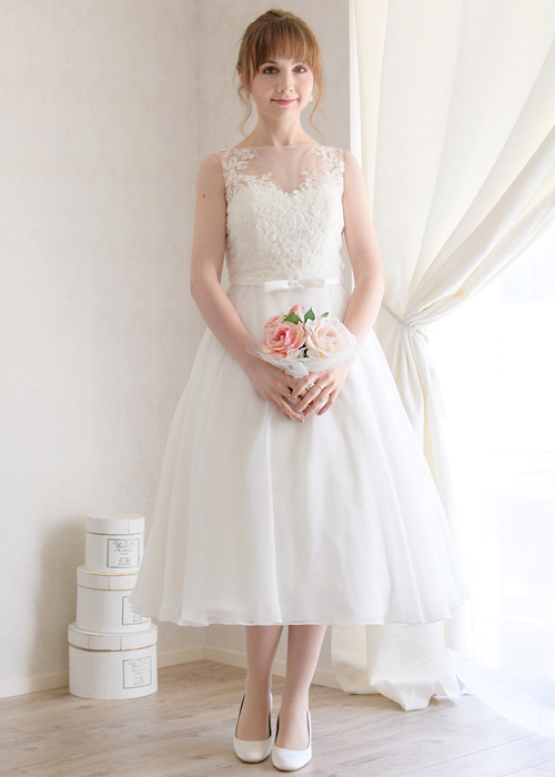 【楽天市場】ミモレ丈ドレス：ANNAN WEDDING