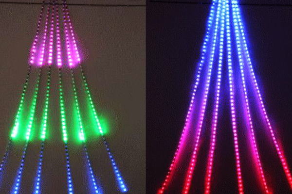 【LED】【ドレープ】【RGB】【RD3(C)RGB】LED ドレープライト【3M】【レインボー】【クリアコード】【ツリー】【山】【流れ】【虹色】常に色が変化します AOIデパートのLEDイルミネーション【大人気】【イルミネーション】【クリスマス】【電