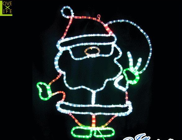 【LED】【2D】【モチーフ】【L2D(C)M275】LED プレゼントサンタ【壁掛け】【プレゼント】【サンタ】【サンタクロース】かわいいずんぐりむっくりなサンタさん AOIデパートのLEDイルミネーション【イルミネーション】【クリスマス】【電飾】【省