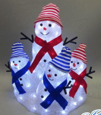 【LED】【3D】【モチーフ】【L3D(C)325】LED スノーマンファミリー【立体】【置き形】【雪だるま】【スノーマン】きのこみたいにニュキニョキスノーマンがたくさん AOIデパートのLEDイルミネーション【イルミネーション】【クリスマス】【電飾】
