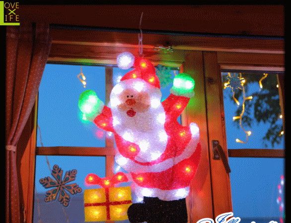 イルミネーション Led サンタギフト サンタ ウィンドウ デコレーション 窓 室内用 小物 グッズ 室内 装飾 飾り 電飾 モチーフ クリスマス かわいい 今年もキュートなモチーフが多数新登場 かわいく飾り付け ワールドショップ
