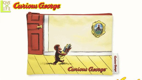 【おさるのジョージ】ポーチ【アルファベット】【小物入れ】【ポーチ】【ひとまねこざる】【グッズ】【キャラ】【絵本】【アニメ】【雑貨】【Curious George】【かわいい】