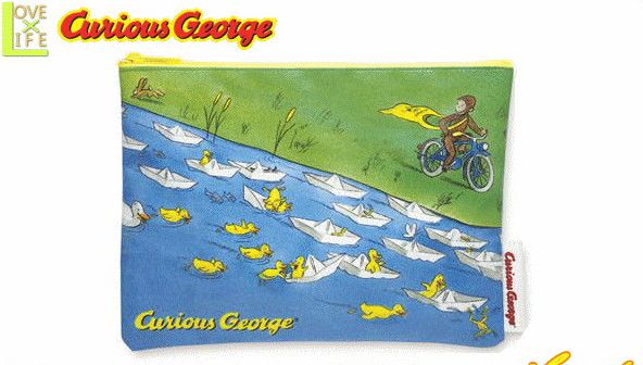 【おさるのジョージ】ポーチ【自転車】【小物入れ】【ポーチ】【ひとまねこざる】【グッズ】【キャラ】【絵本】【アニメ】【雑貨】【Curious George】【かわいい】
