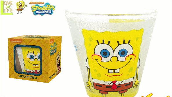 【スポンジボブ】フロストグラス【アップ】【ボブ】【グラス】【コップ】【カップ】【SpongeBob】【ニコーロデオン】【グッズ】【食器】【アニメ】【グッズ】【映画】【かわいい】