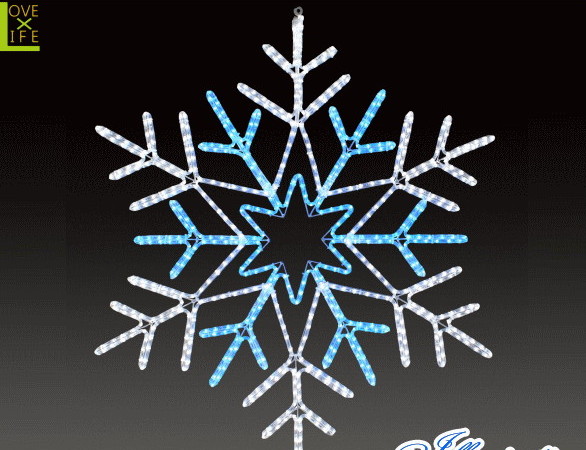 【LED】【イルミネーション】【大型商品】スノーフレーク【ブルー】【ダブルカラー】【雪】【結晶】【クリスタル】【フォルム】【電飾】【モチーフ】【クリスマス】【かわいい】
