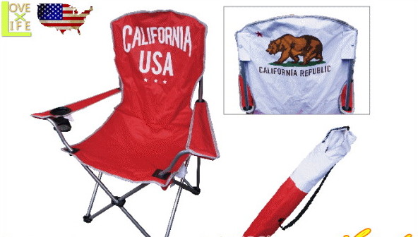 【アメリカン雑貨】【CALIFORNIA REPUBLIC】アウトドアチェアー【カリフォルニア】【アウトドア】【イス】【チェアー】【キャンプ】【雑貨】【アメリカ雑貨】【アメリカ】【USA】【かわいい】【おしゃれ】