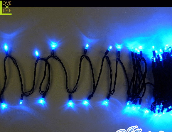 【イルミネーション】LED ストレートライト【100球】【ブルー】【工事用】【ブラックコード】【LEDライト】【ストレート】【電飾】【装飾】【クリスマス】【輝き】【美しい】【かわいい】【イルミ】【ライト】