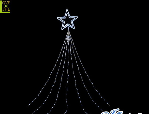 イルミネーション ドレープライトトップスター ホワイト Led 210球 冬 簡単 工事 均等 電飾 装飾 クリスマス 輝き 美しい かわいい イルミ ライト ワールドショップ