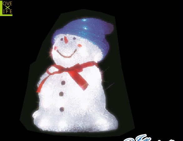 【電源セット】【イルミネーション】スノーマン【A】【雪だるま】【クリスタル】【立体】【サンタさん】【グロー】【LED】【クリスマス】【電飾】【モチーフ】【かわいい】