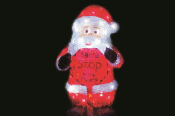 【電源セット】【イルミネーション】サンタクロース【Sサイズ】【サンタ】【クリスタル】【立体】【サンタさん】【グロー】【LED】【クリスマス】【電飾】【モチーフ】【かわいい】