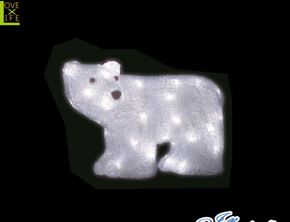 【電源セット】【イルミネーション】白クマ【A】【しろくま】【シロクマ】【クリスタル】【立体】【動物】【アニマル】【グロー】【LED】【クリスマス】【電飾】【モチーフ】【かわいい】