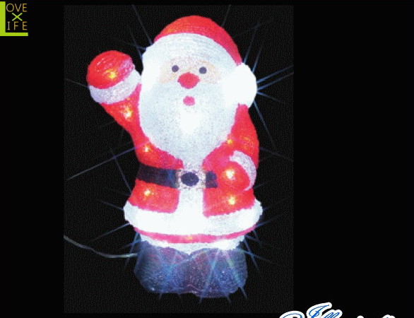 イルミネーション サンタクロース A サンタ クリスタル 立体 サンタさん グロー Led クリスマス 電飾 モチーフ ローボルト かわいい ワールドショップ