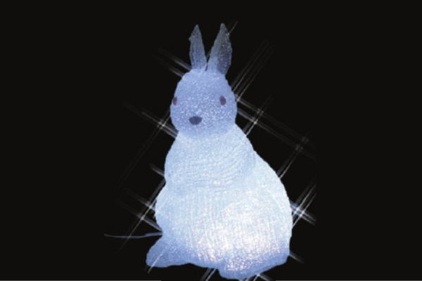 【イルミネーション】ウサギ【M】【ラビット】【クリスタル】【立体】【動物】【アニマル】【グロー】【LED】【クリスマス】【電飾】【モチーフ】【ローボルト】【かわいい】