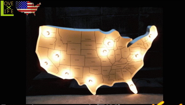 【アメリカン雑貨】マップライト【USA MAP LIGHT】【ホワイト】【アメリカンサイン】【ブリキ】【電飾】【ライト】【雑貨】【インテリア】【装飾】【アメリカ雑貨】【アメリカ】【USA】【かわいい】【おしゃれ】