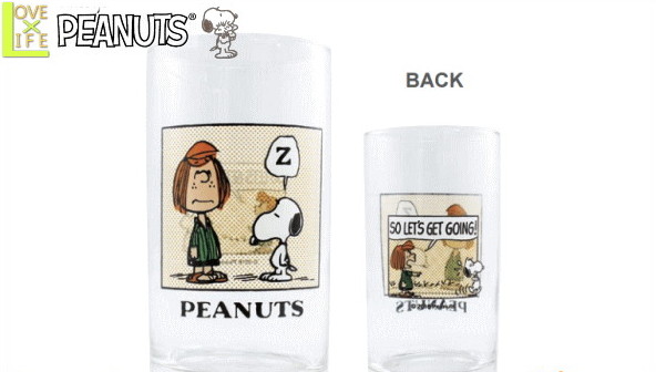 スヌーピー Snoopy グラス ペパーミント パティ コミック Glass ガラス コップ カップ ピーナッツ グッズ 食器 コレクター かわいい おしゃれ ワールドショップ