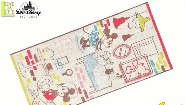 ディズニーキャラクター バスタオル カラフルホーム ミッキーとミニー ミッキーマウス ディズニー タオル アニメ 映画 たおる かわいい ワールドショップ