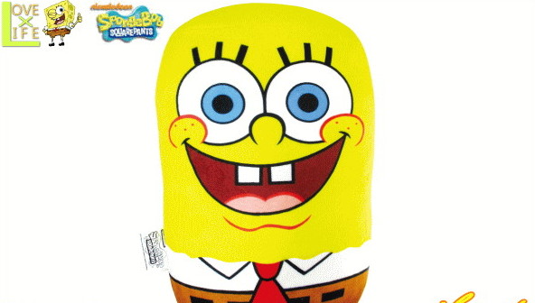 【スポンジボブ】もちもち筒型クッション【くちあき】【SpongeBob】【クッション】【ビッグ】【大きい】【マスコット】【キャラ】【ボブ】【かわいい】
