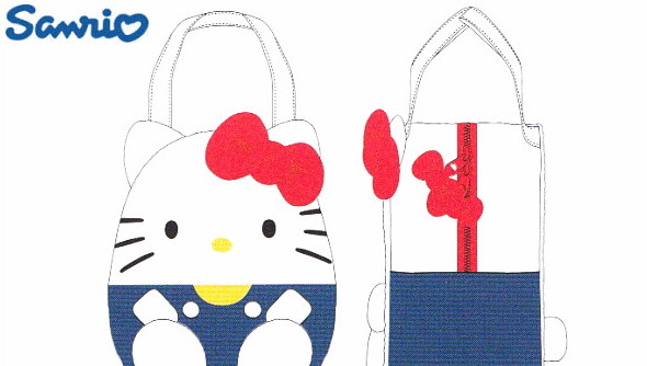 サンリオ ハローキティ スウェット素材ダイカットバッグ コレクション キティ キティ ちゃん ランチバッグ カバン バッグ おでかけ 遠足 雑貨 生活雑貨 かわいい ワールドショップ