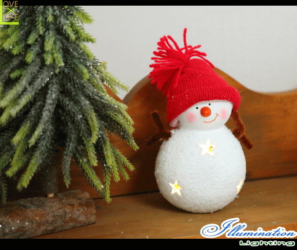 【イルミネーション】スノーマン赤帽子【テーブル】【スノーマン】【装飾】【飾り】【アート】【輝き】【電飾】【モチーフ】【クリスマス】【クリスタル】【かわいい】