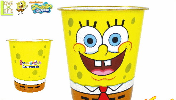 【スポンジボブ】プラダストボックス【フルボディ】【SpongeBob】【スポンジ・ボブ】【グッズ】【アニメ】【ごみ箱】【ゴミバコ】【ダストボックス】【インテリア】【かわいい】