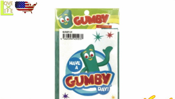 アメリカン雑貨 Gumby ステッカー 01 ガンビー クレイアニメ アメキャラ 小物 雑貨 アメリカ雑貨 アメリカ Usa かわいい おしゃれ ワールドショップ