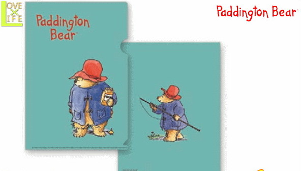 日本製 くまのパディントン クリアファイル A5 ブルー Paddington Bear パディントン ベア ファイル 整理 文房具 スクール雑貨 絵本 児童書 かわいい ワールドショップ