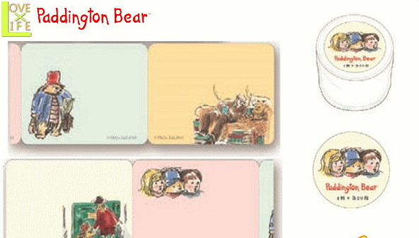 日本製 くまのパディントン ロール付箋 クリーム Paddington Bear パディントン ベア シール ステッカー 付箋 絵本 児童書 かわいい ワールドショップ