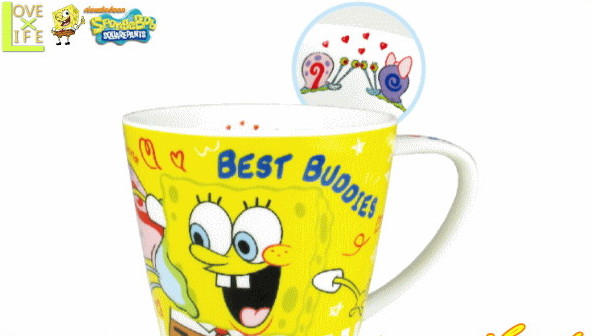 【スポンジボブ】マグカップ【アップ】【ベストバディ】【SpongeBob】【マグ】【コップ】【カップ】【キャラ】【食器】【キッチン】【ボブ】【ニコーロデオン】【かわいい】