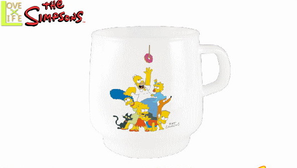 【ザ・シンプソンズ】【The Simpsons】ミルキープラカップ【ファミリー】【コップ】【マグカップ】【マグ】【食器】【グッズ】【カップ】【キッチン】【かわいい】