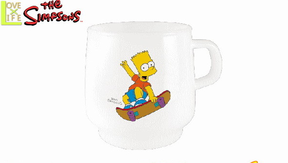 【ザ・シンプソンズ】【The Simpsons】ミルキープラカップ【バート】【コップ】【マグカップ】【マグ】【食器】【グッズ】【カップ】【キッチン】【かわいい】