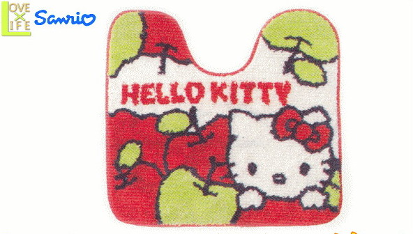 【ハローキティ】トイレマット【ポップアップアップル】【トイレ】【敷物】【Kitty】【キティ】【キティちゃん】【サンリオ】【マット】【グッズ】【かわいい】