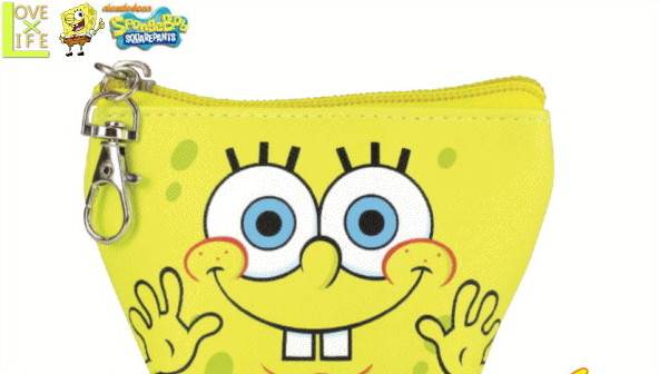 【スポンジボブ】三角ミニポーチ【フェイス】【SpongeBob】【ボブ】 【ケース】【ペンポーチ】【小物入れ】【筆箱】【文房具】【グッズ】【コレクター】【かわいい】