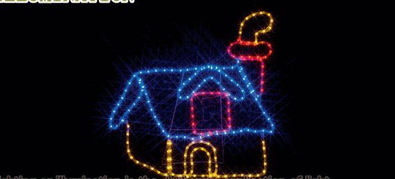 【ローボルト】LEDルミネーション（連結タイプ）　LEDモチーフ 煙突のある家☆LEDイルミネーション　【LED】【送料無料】【クリスマス】【イルミネーション】【電飾】【モチーフ】【大人気】