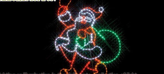 【ローボルト】LEDルミネーション（連結タイプ）　LEDモチーフ サンタクロース☆LEDイルミネーション　【LED】【送料無料】【クリスマス】【イルミネーション】【電飾】【モチーフ】【大人気】