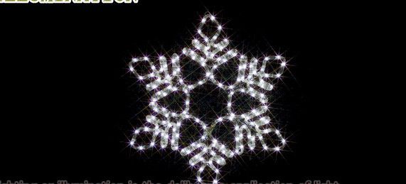 【ローボルト】LEDルミネーション（連結タイプ）　LEDモチーフ 雪の結晶（中・白）☆LEDイルミネーション　【LED】【送料無料】【クリスマス】【イルミネーション】【電飾】【モチーフ】【大人気】