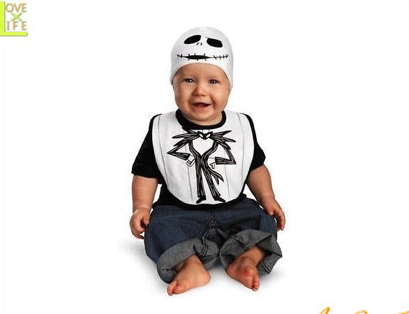 ベイビー ジャック ビブ ディズニー ナイトメア 帽子 赤ちゃん ベビー キャラクター 仮装 衣装 コスプレ コスチューム ハロウィン パーティ イベント かわいい ハロウィンはかわいいキャラコスでかっこよく着こなし