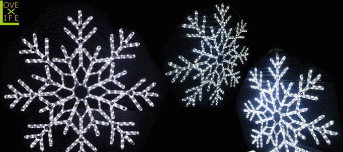 【50 】【LEDライト】【大人気】LED　クリスタルスノー【単色】【雪】【スノー】大きいサイズの雪の結晶♪目立っちゃいます！美しい結晶で最高の飾り付けを♪【2012年新作】【送料無料】【大人気】【イルミネーション】【LED】【大人気】