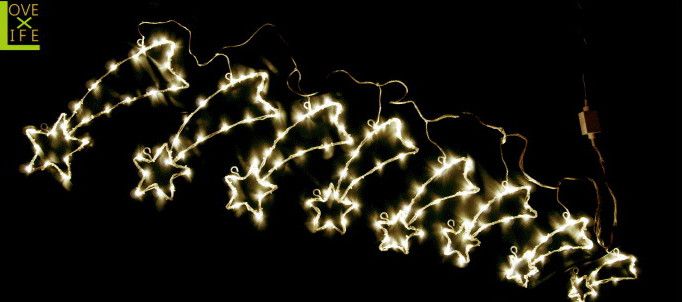 【最終価格】【LEDモチーフ】【20 】LED　8連流れ星【星】【スター】【流れ星】【送料無料】【イルミ】【イルミネーション】【クリスマス】【LED】【大人気】