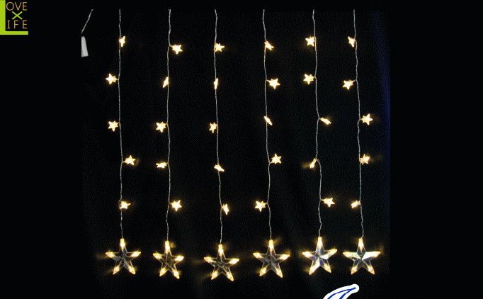 【LEDモチーフ】【20 】LED　カーテンスター【星】【スター】お星様のカーテンが登場♪窓に掛ければ毎日が流れ星♪【2012年新作】【送料無料】【大人気】【イルミネーション】【クリスマス】【LED】【大人気】