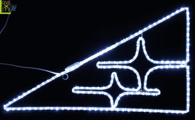 【LEDモチーフ】【20 】LED　クリスタル　フラッグスター【スター】【星】三角形の中に星が入ったモチーフ♪組み合わせで色々な形を作れます♪【2012年新作】【送料無料】【大人気】【イルミネーション】【クリスマス】【LED】【大人気】