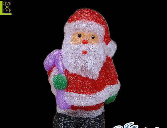 【20 】クリスタル サンタ【モチーフ】【サンタクロース】【プレゼント】おそろいの雪だるまとあわせればハッピークリスマス♪【2013年新作】【送料無料】【大人気】【イルミネーション】【クリスマス】【LED】【大人気】【大人気】